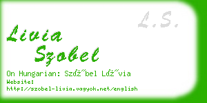 livia szobel business card